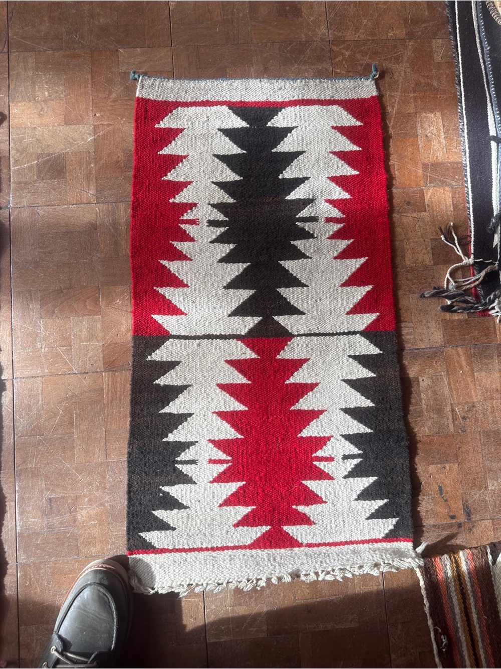 Southwestern-Style Red, Black & White Door Mat